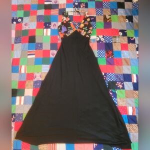 1970s Floral Maxi Dress